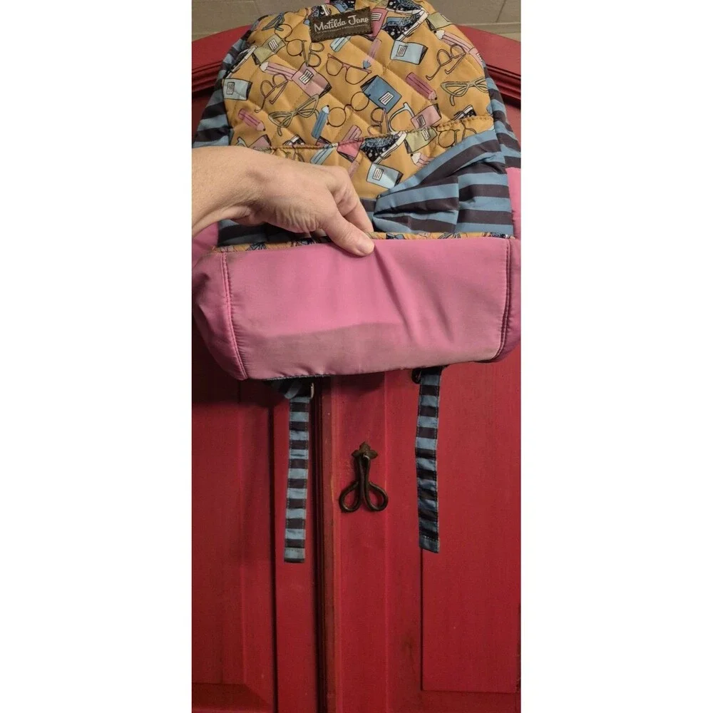 Matilda Jane Make The Grade Quilted Backpack Bow Multicolor 2018 School EUC